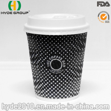 Taza de café de papel corrugado de 22 oz, Vaso de papel ondulado desechable (8 oz)